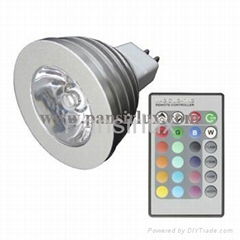 High Quality Φ50mm 16 colours Blue led spots 3W led spotlight MR16