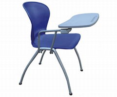 Convinient & Reliable Stacking Lecture Chair with Rotary Writing Board multifuct