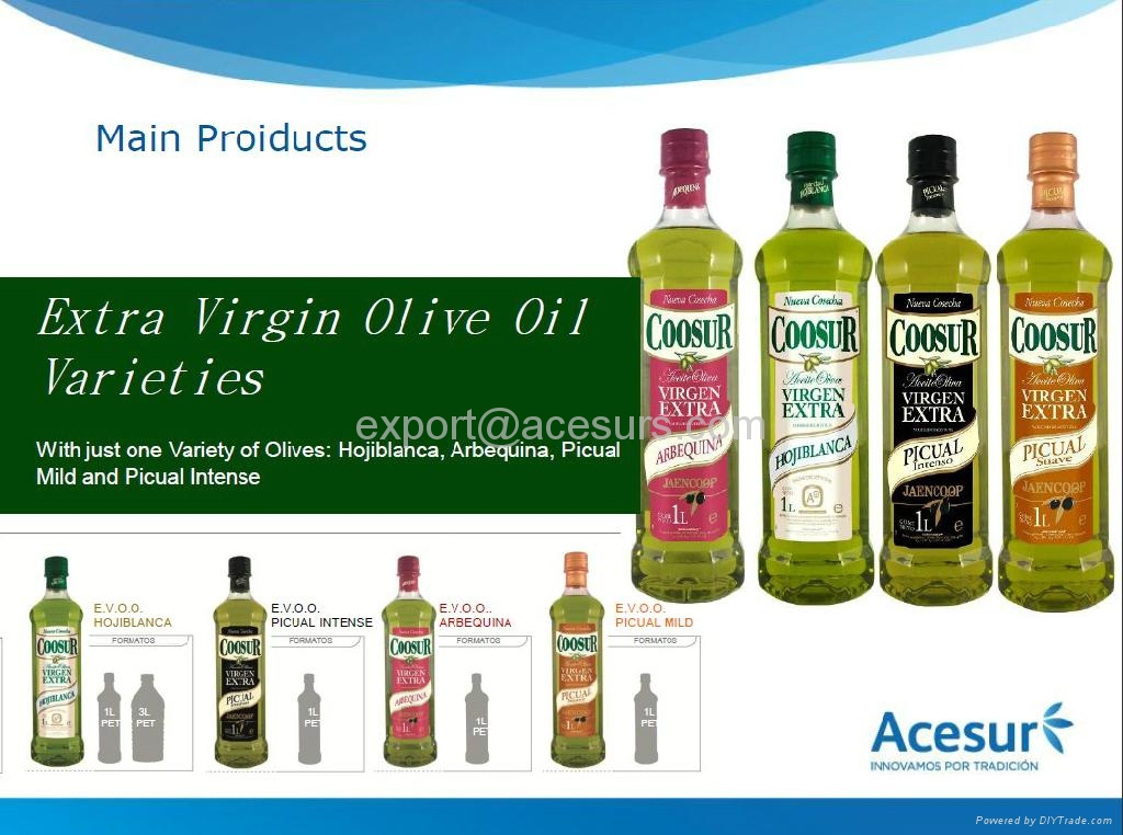 Spanish Olive Oil In 3 Modalities Acesur (Spain Manufacturer) Plant
