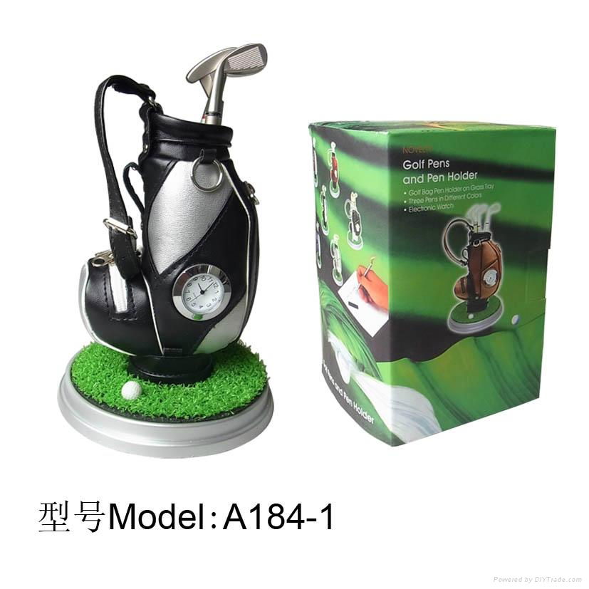 Promotional golf cart gift with three metal pen A184