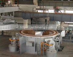 18T-100T Round roof regenerative aluminium melting furnace gas type