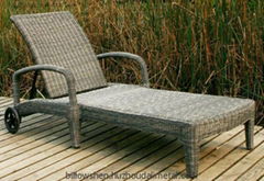 Relaxing Outdoor All Weather PE Rattan Lounge