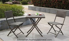 Folded PE Rattan Garden Set