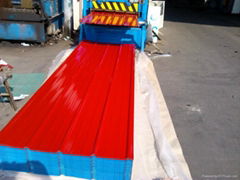 Galvanized corrugated steel sheet