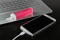 2600mAh Universal Battery Charger Power Bank lipstick External Battery