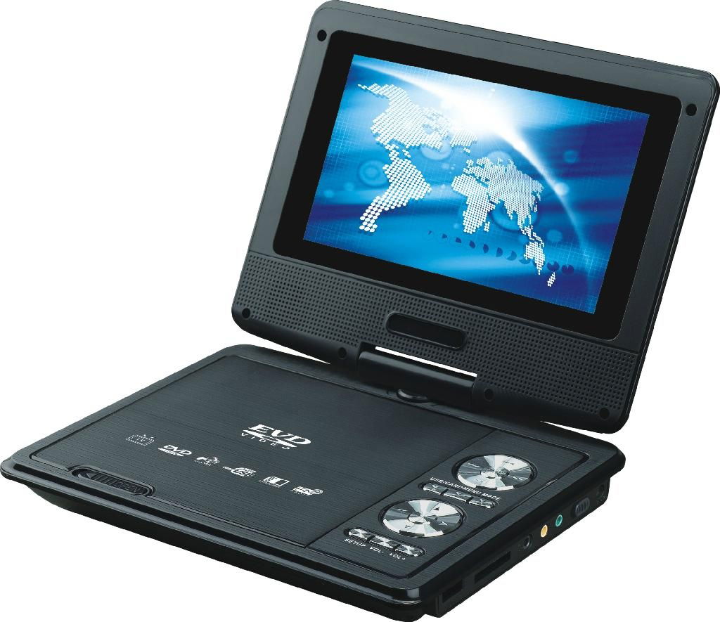 7 inch portable dvd player with DVD/TV/FM/USB/game/CE/ROHS with 3D function