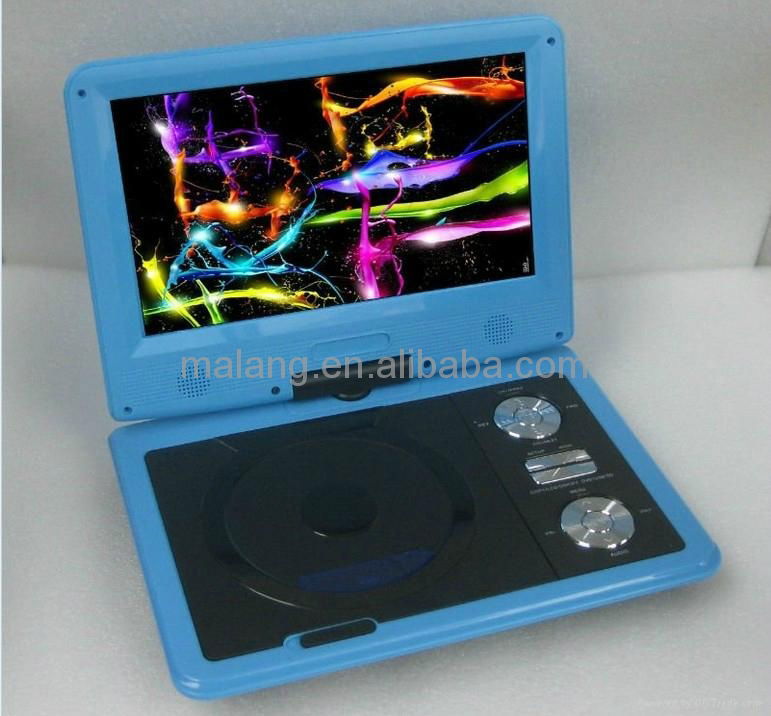 Best Selling 9" portable dvd player with TV/AV/FM/GAME 5