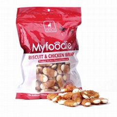 Myfoodie Gourmet Treats Biscuit Chicken Wraps Dog  Chews 8oz