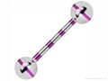 colorful tongue barbell ring cheap piercing 