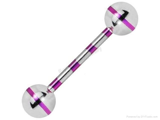 colorful tongue barbell ring cheap piercing