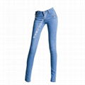 Lady's Stylish Straight Jeans. 2014 Fashion Middle Waist Sexy Woman Jean 4