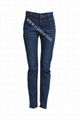 Popular Lady's Long Jeans. 2014 New Fashion Ladies Jeans Brands with Skinny Cut