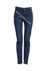 Popular Lady's Long Jeans. 2014 New Fashion Ladies Jeans Brands with Skinny Cut