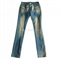 men's Denim Jeans with Whiskers Spandex Skinny Fit Fashion  2