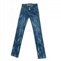 Lady's Stylish Straight Women's Long jeans Print 3