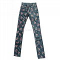 Lady's Stylish Straight Women's Long jeans Print 5