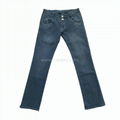 Jeans with Whiskers and Sandblast Sexy Lady Jeans Pant Ripped Jeans Skinny Jean 1