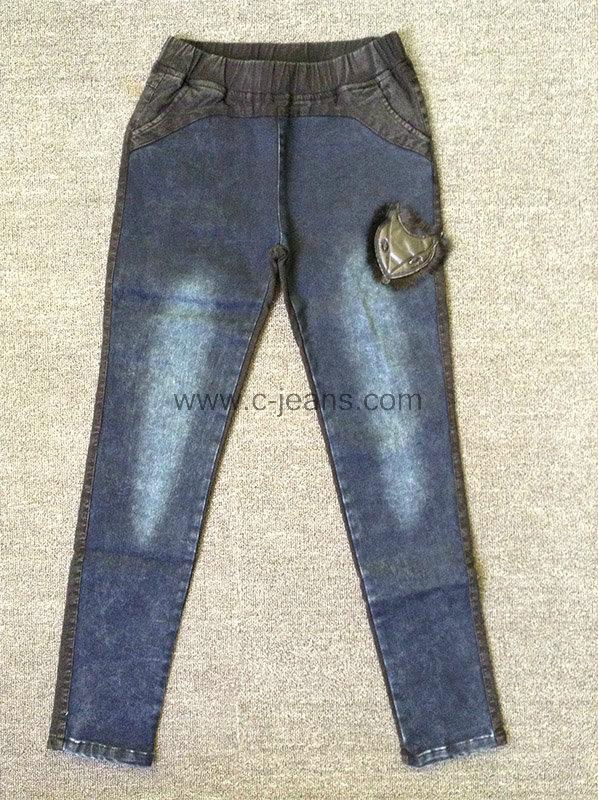 2014 New Arrival Lady's Fashion Denim Jeans OEM Accepted 2
