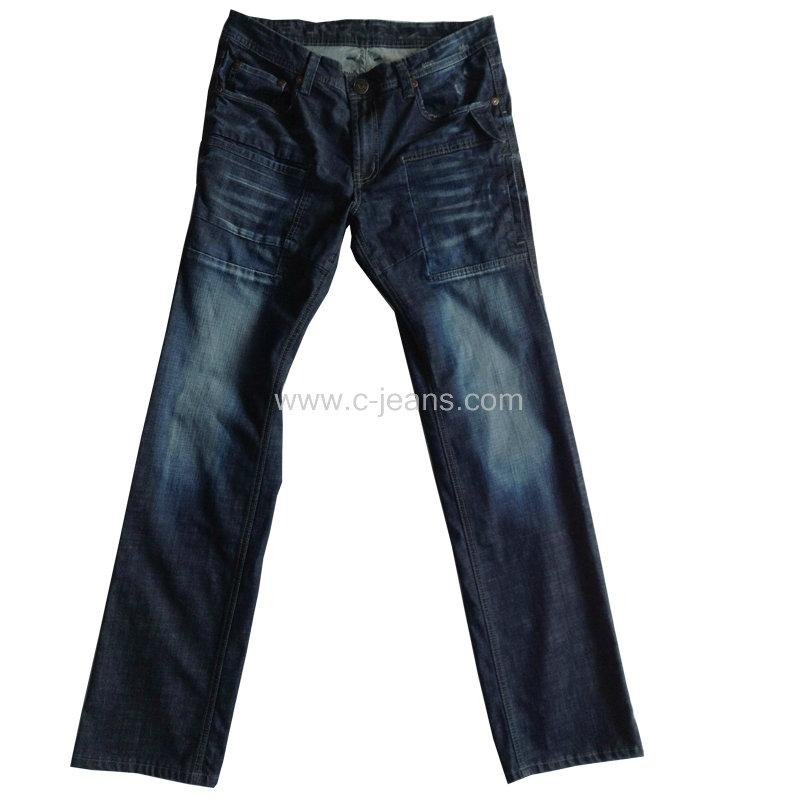 2014 MEN'S Newest Fashion Straight Jeans. Hot! 2013 New Style Jean Clothe 5