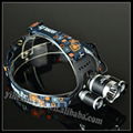 BORUIT New Arrival RJ-3000 3XCREE XM-L T6 LED Rechargeable Camping Headlamp 2