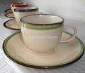 stoneware color glazed color line cup&saucer 1