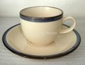 stoneware color glazed color line cup&saucer 4