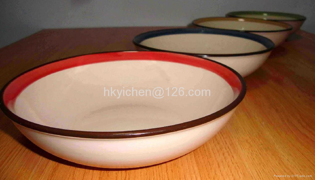 color glazed 7"bowl
