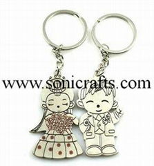 Sell Lovers unique bride and groom metal wedding keychain