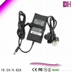 Replacement laptop adapter for Dell 19.5V/4.62A