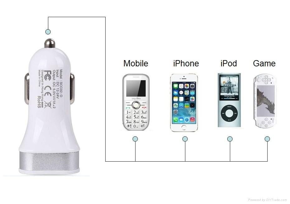 The USB Car Chargers With Dual USB Port 3