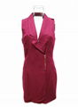 Lady Fuchsia color Sleeveless formal Dress 1