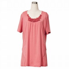 Knited Fashion Blouse with Elagent Design at Neck