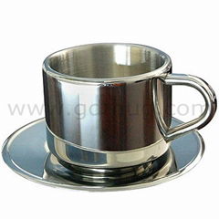 stainless steel coffee cup set