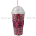 double wall plastic cups with lids and