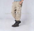 wholesale military style mens cheap khaki baggy cargo pants 3