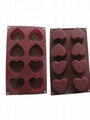 Silicone Ice Cube Chocolate Cake Jelly Tray Pan Heart Maker Mold Mould durable S 1