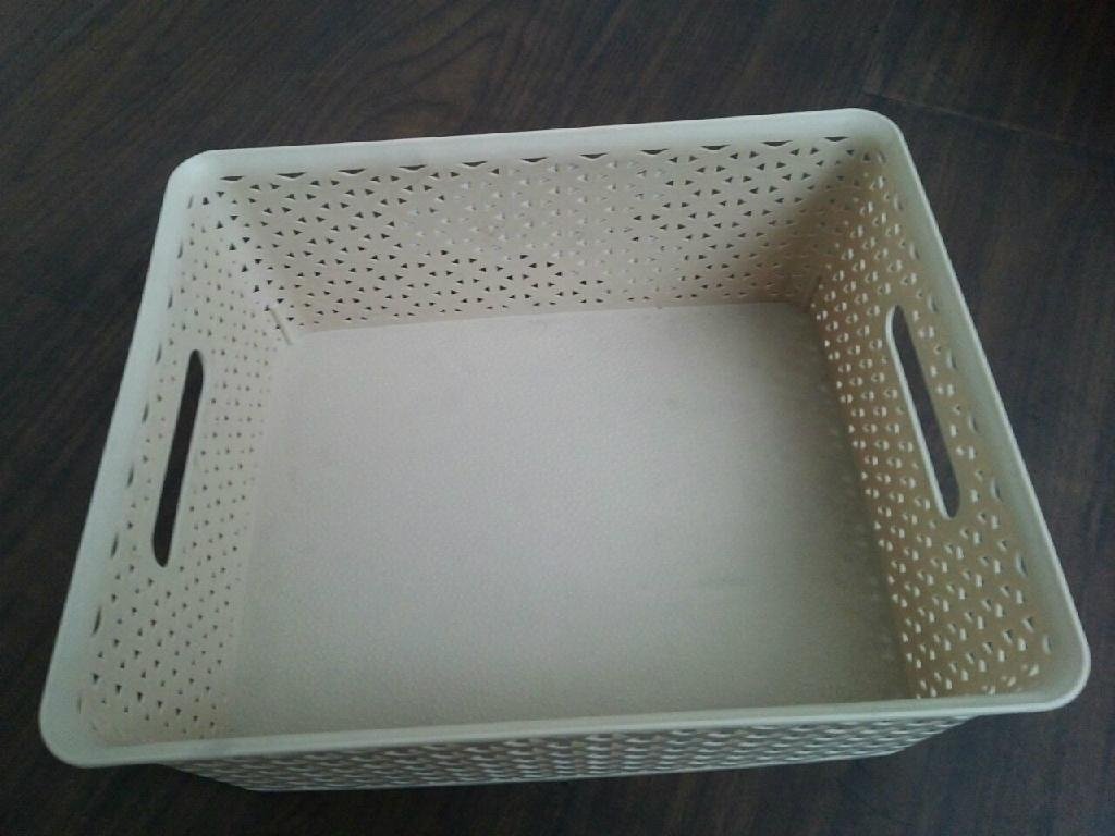 weave storage boxmold with lid household  plastic mold  5