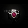 Fashion 925 Sterling Silver Ring With High Quality Red Corundum Stone 1