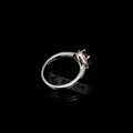 Fashion 925 Sterling Silver Ring With High Quality Red Corundum Stone 3