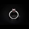 Fashion 925 Sterling Silver Ring With High Quality Red Corundum Stone 4