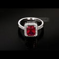 New Elegant Lady Fashion 925 Sterling Silver Ring With CZ Stone 1