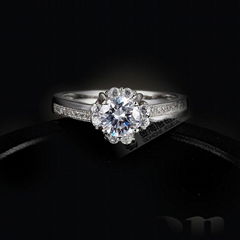 Wholesale High Quality 925 Sterling Silver Ring With Shing CZ Stone