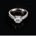 Wholesale High Quality 925 Sterling Silver Ring With Shing CZ Stone 2
