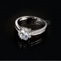 Wholesale High Quality 925 Sterling Silver Ring With Shing CZ Stone 3