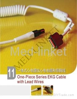 One-Piece Series EKG Cable with Leads 2