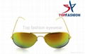 Tmtuu Brassiness frame yellow mirror Polarized Night Driving Glasses for unisex 1