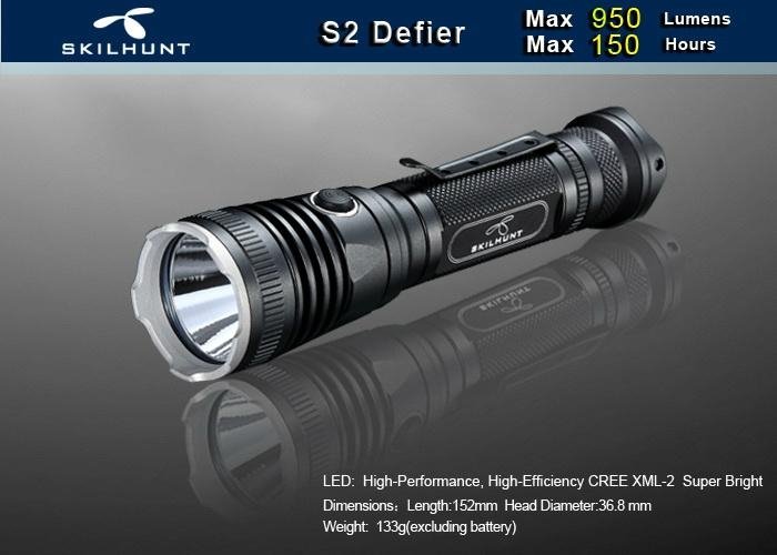 S2 950lumens tactical led flashlight