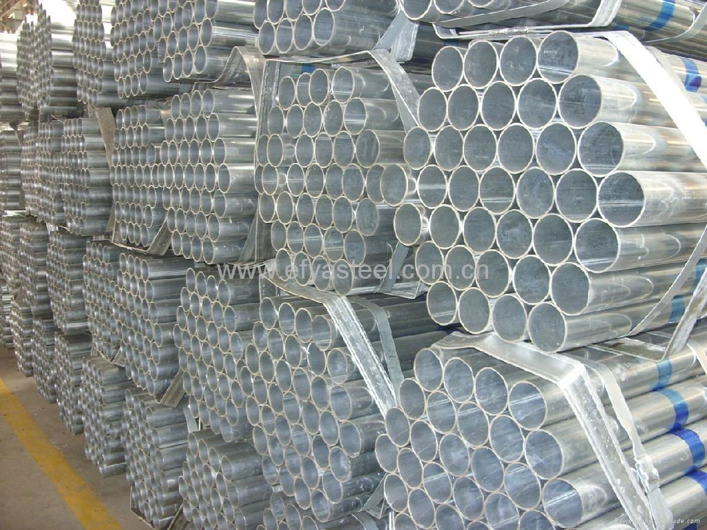 Pre galvanzied steel pipe zin coateed 80-120g/suqare m 2