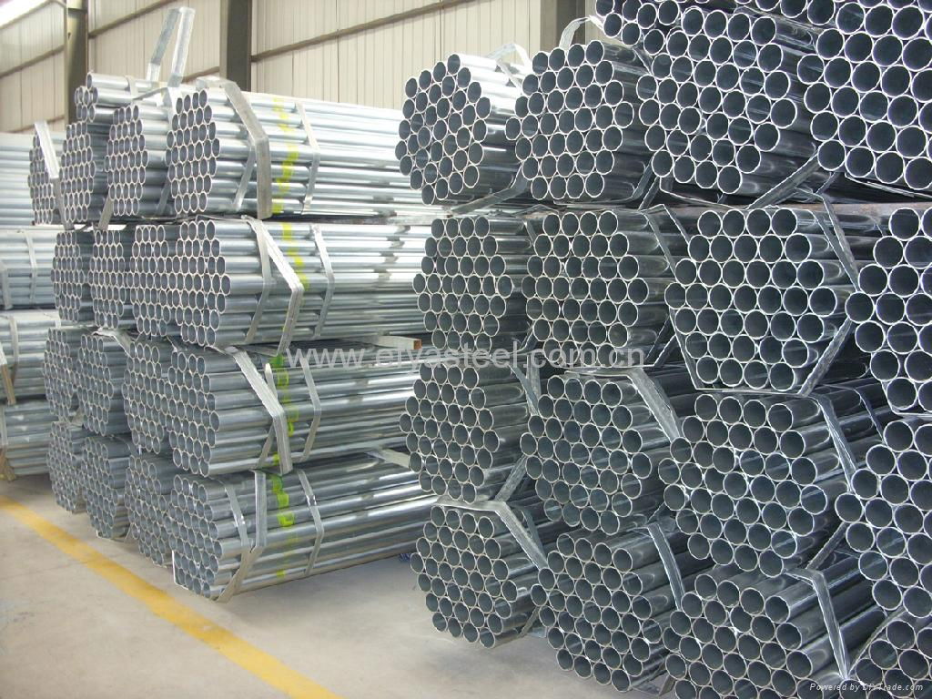 Pre galvanzied steel pipe zin coateed 80-120g/suqare m 4