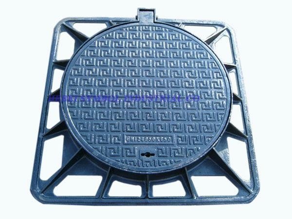 casting manhole cover lid with frame hebei symbol
